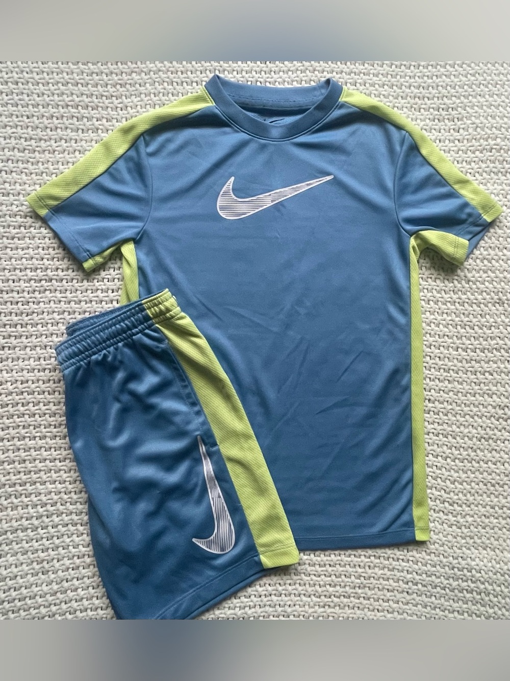 Nike Blue with Lime Green-Accent Youth Sport Set